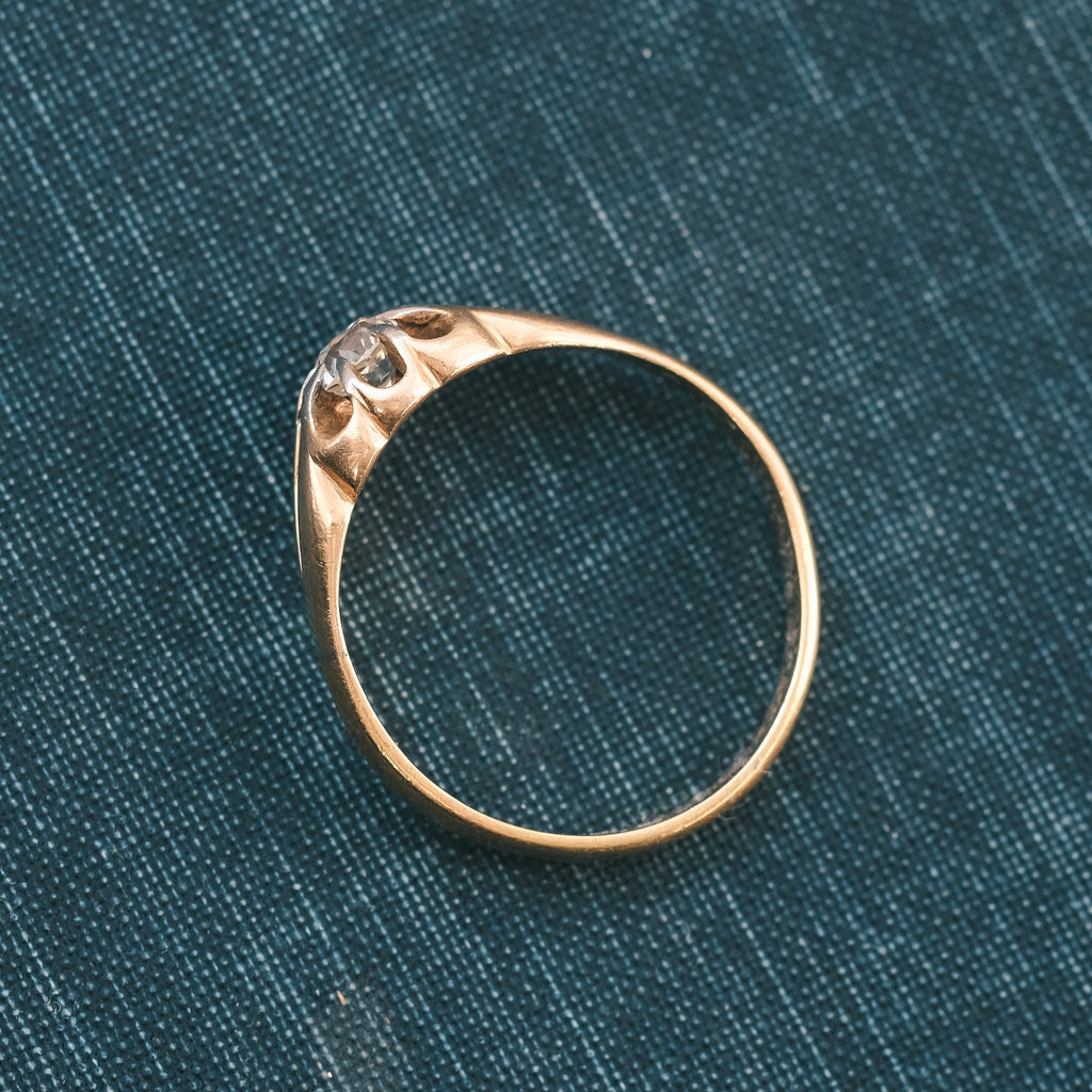 Victorian Diamond Belcher Ring - Lost Owl Jewelry