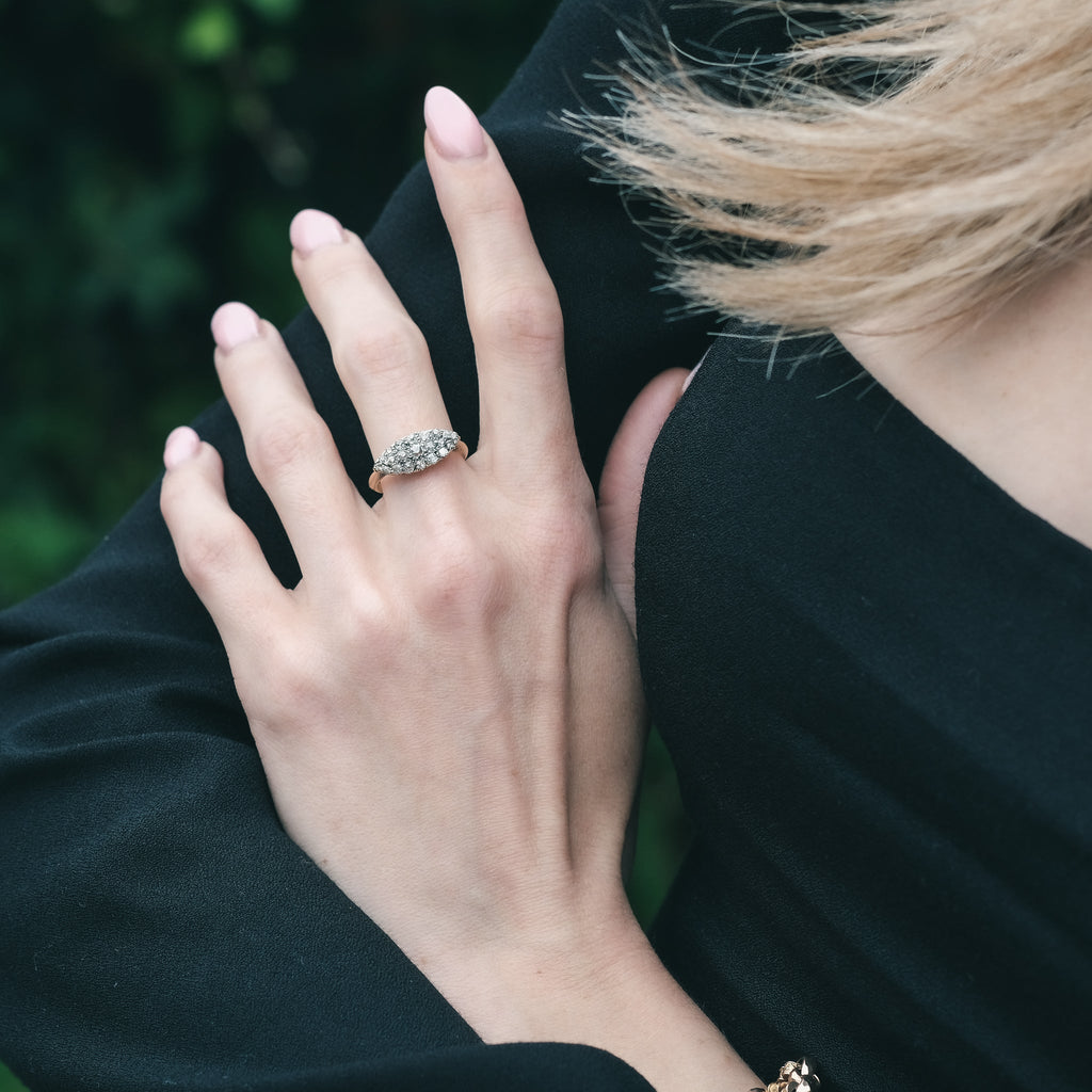 Victorian Diamond Eye Ring - Lost Owl Jewelry