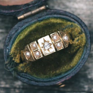 Victorian Diamond Snowflake Ring - Lost Owl Jewelry