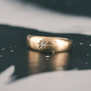 Victorian Diamond Star Band - Lost Owl Jewelry