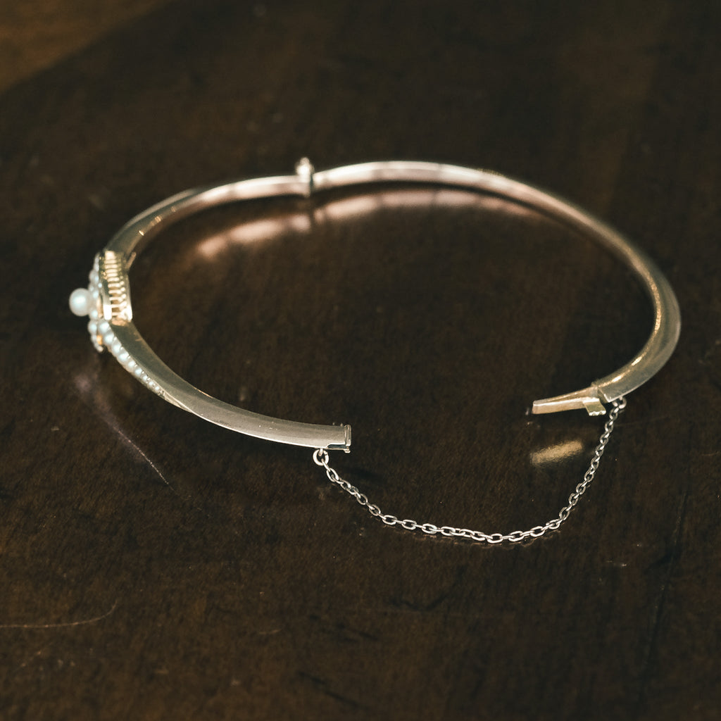 Victorian Double Crescent Bangle - Lost Owl Jewelry