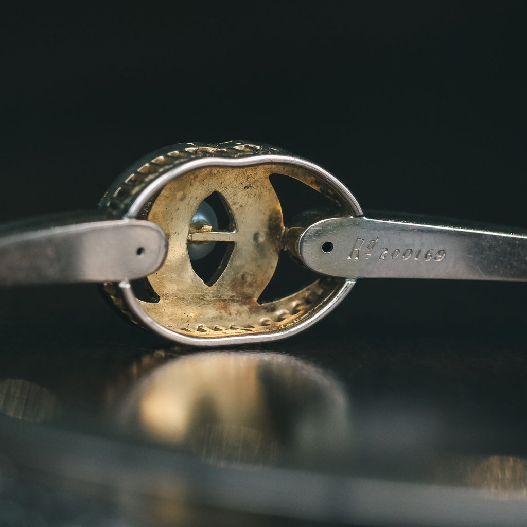 Victorian Double Crescent Bangle - Lost Owl Jewelry