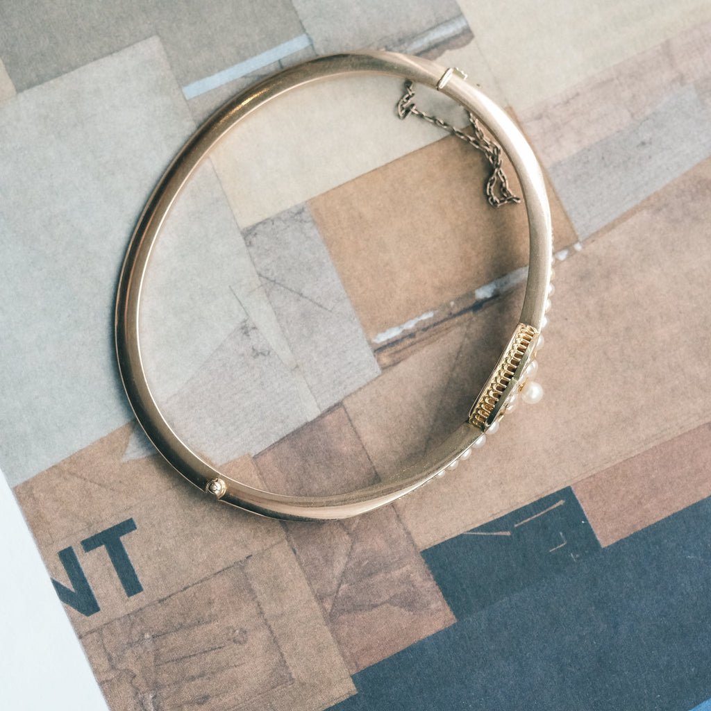 Victorian Double Crescent Bangle - Lost Owl Jewelry