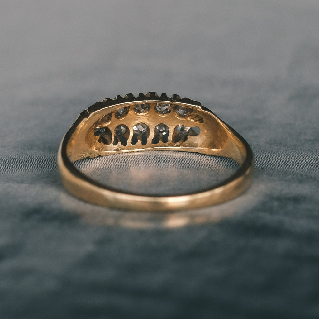 Victorian Double Row Diamond Ring - Lost Owl Jewelry