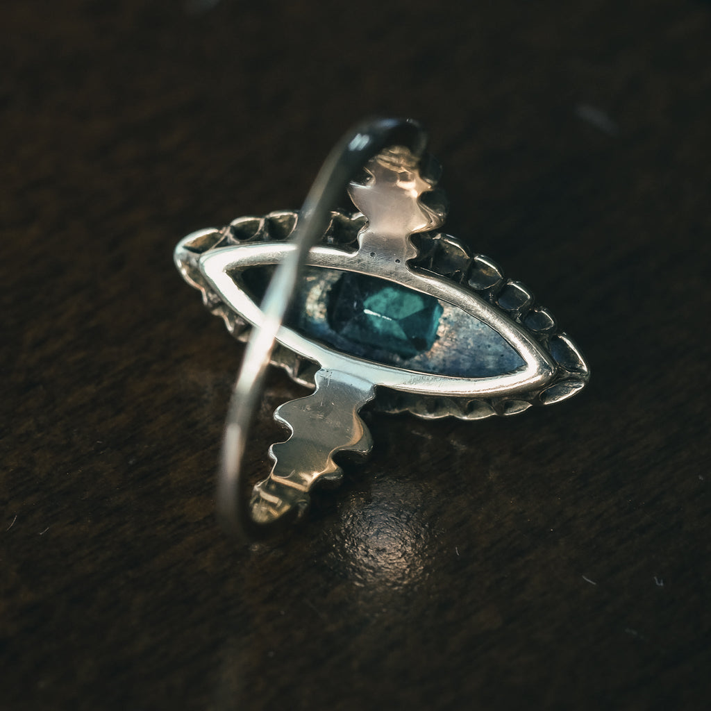 Victorian Emerald Marquise Ring - Lost Owl Jewelry