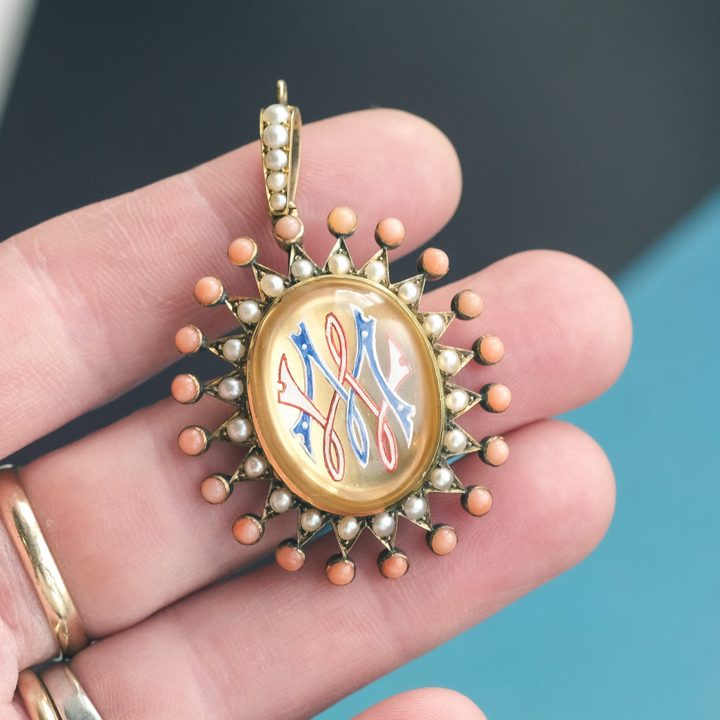 Victorian Essex Crystal Locket - Lost Owl Jewelry