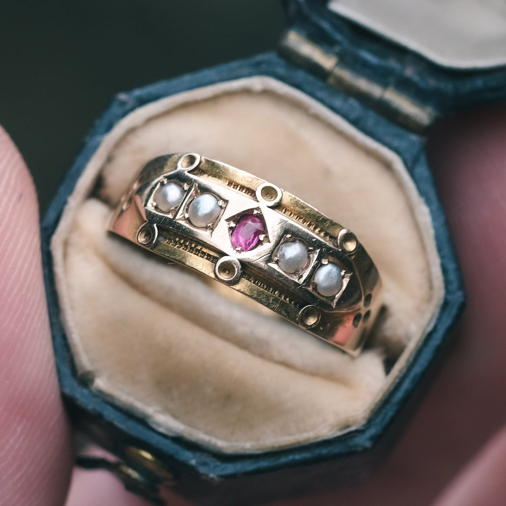 Victorian Etruscan Revival Band - Lost Owl Jewelry