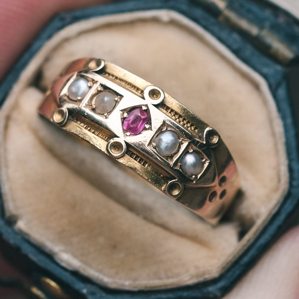 Victorian Etruscan Revival Band - Lost Owl Jewelry