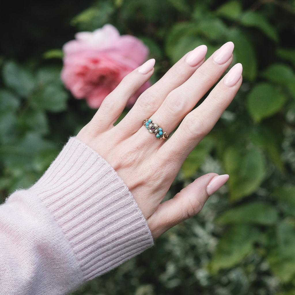 Victorian Flower Cluster Ring - Lost Owl Jewelry