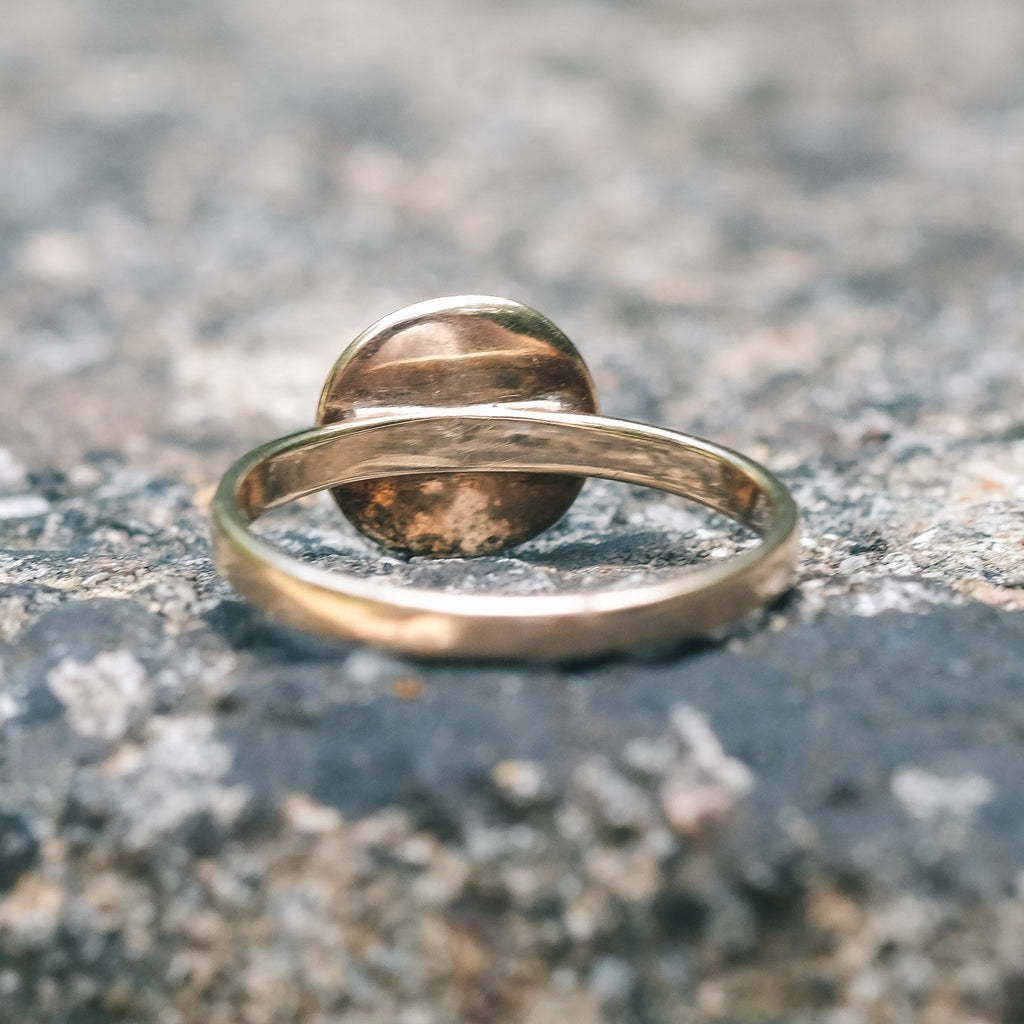 Victorian Flower Disc Ring - Lost Owl Jewelry