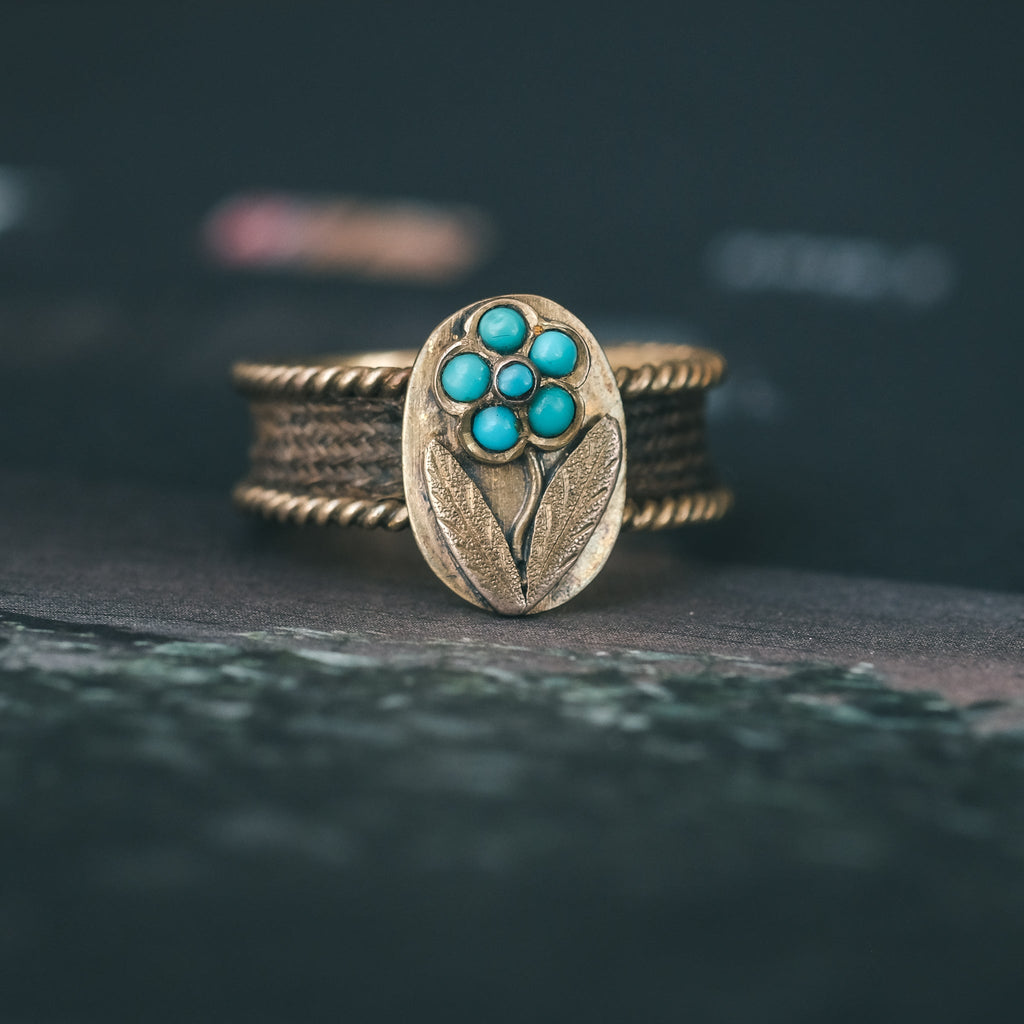 Victorian ‘Forget - Me - Not’ Mourning Ring - Lost Owl Jewelry