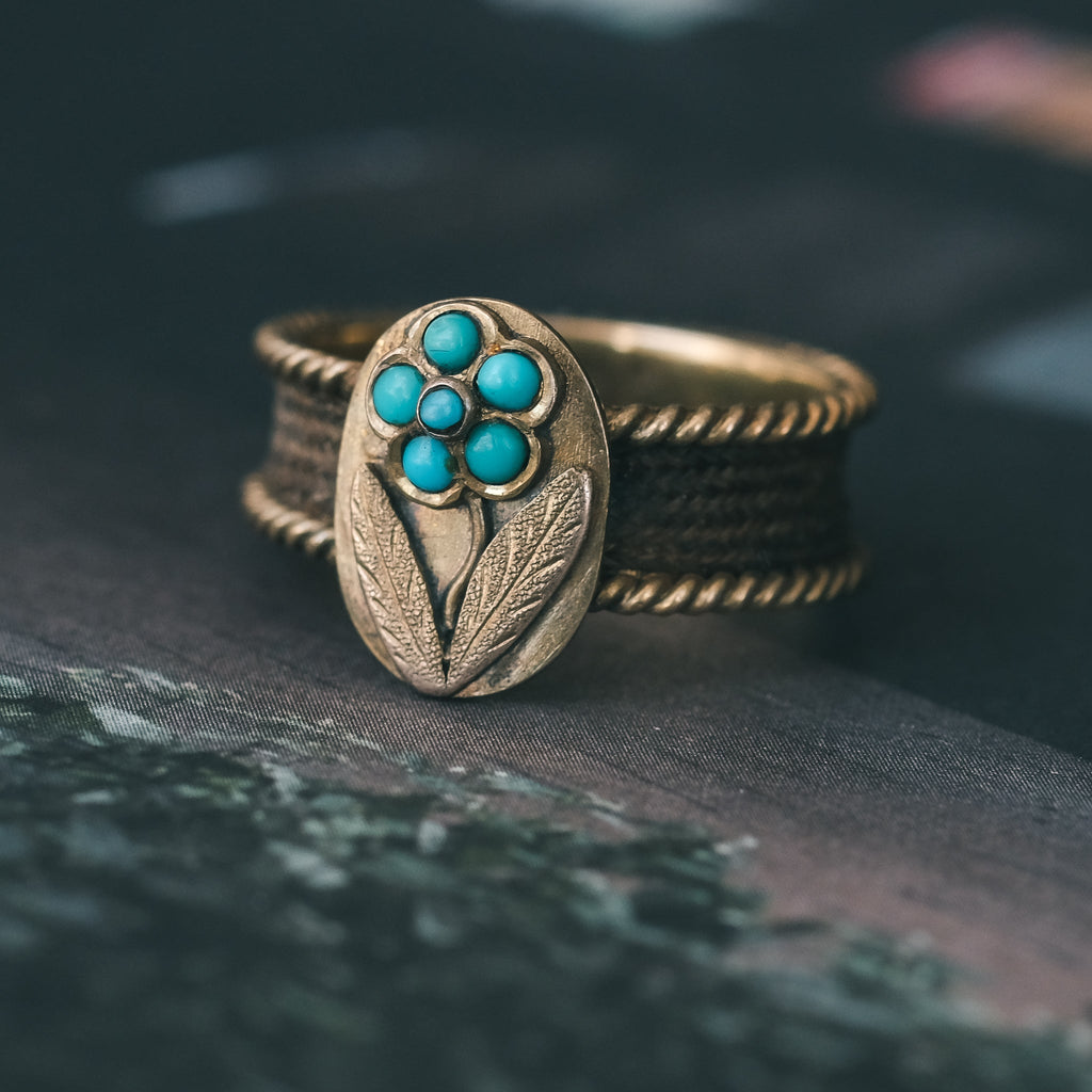 Victorian ‘Forget - Me - Not’ Mourning Ring - Lost Owl Jewelry