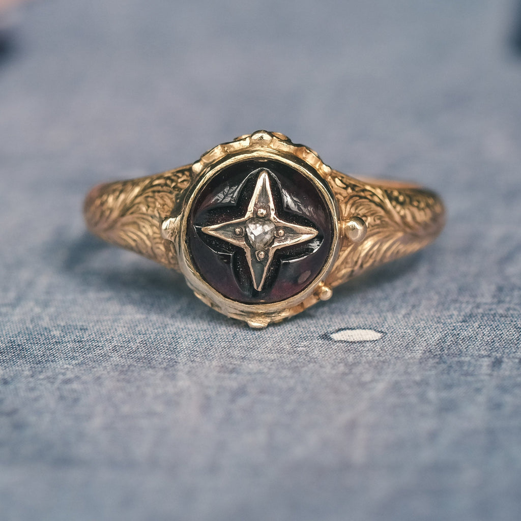 Victorian Garnet Floating Star Ring – Lost Owl Jewelry