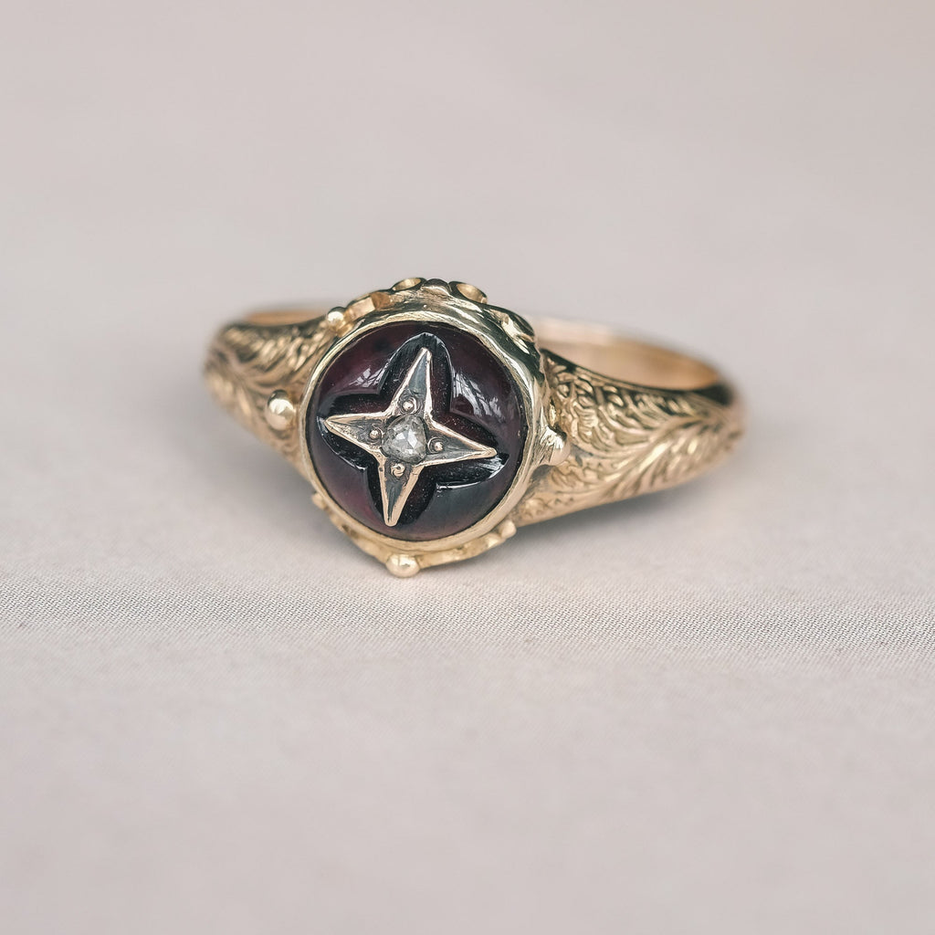 Victorian Garnet Floating Star Ring – Lost Owl Jewelry