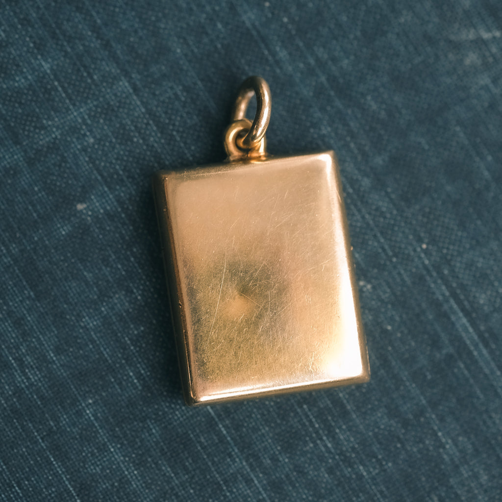 Victorian Gold Cushion Locket - Lost Owl Jewelry