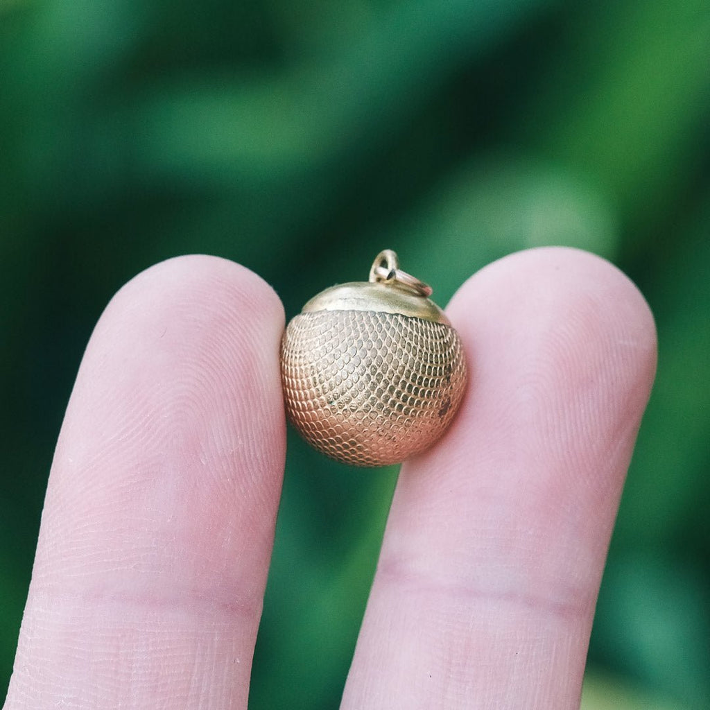 Victorian Golden Orb Pendant - Lost Owl Jewelry