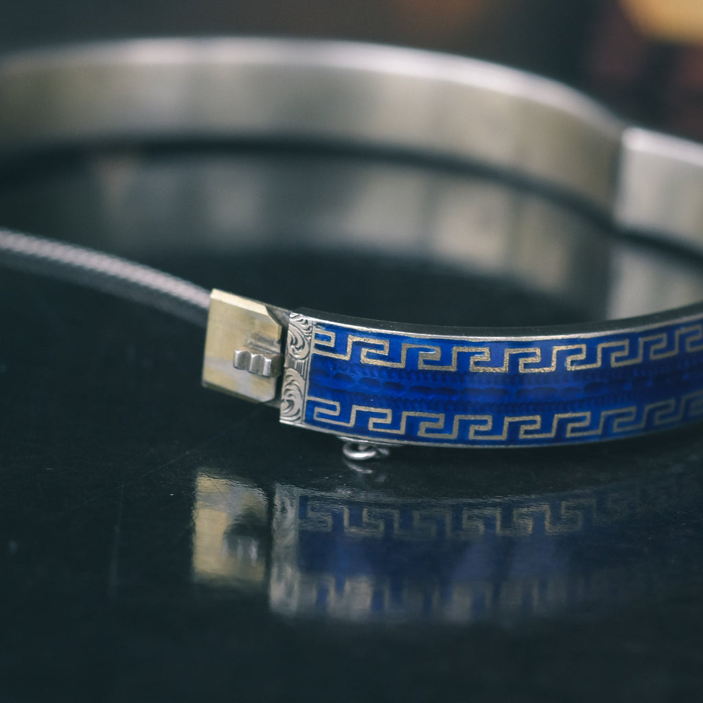 Victorian Greek Key Bangle - Lost Owl Jewelry