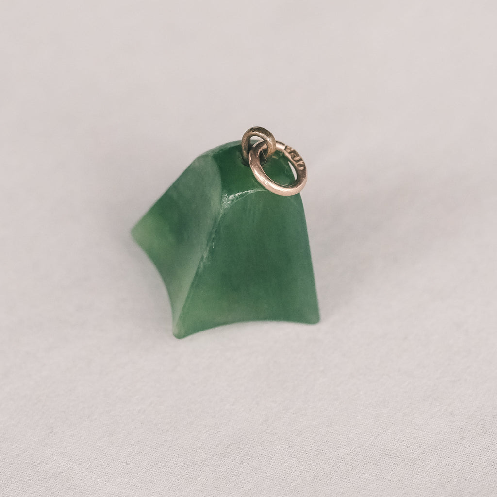 Victorian Jade Bell Charm - Lost Owl Jewelry