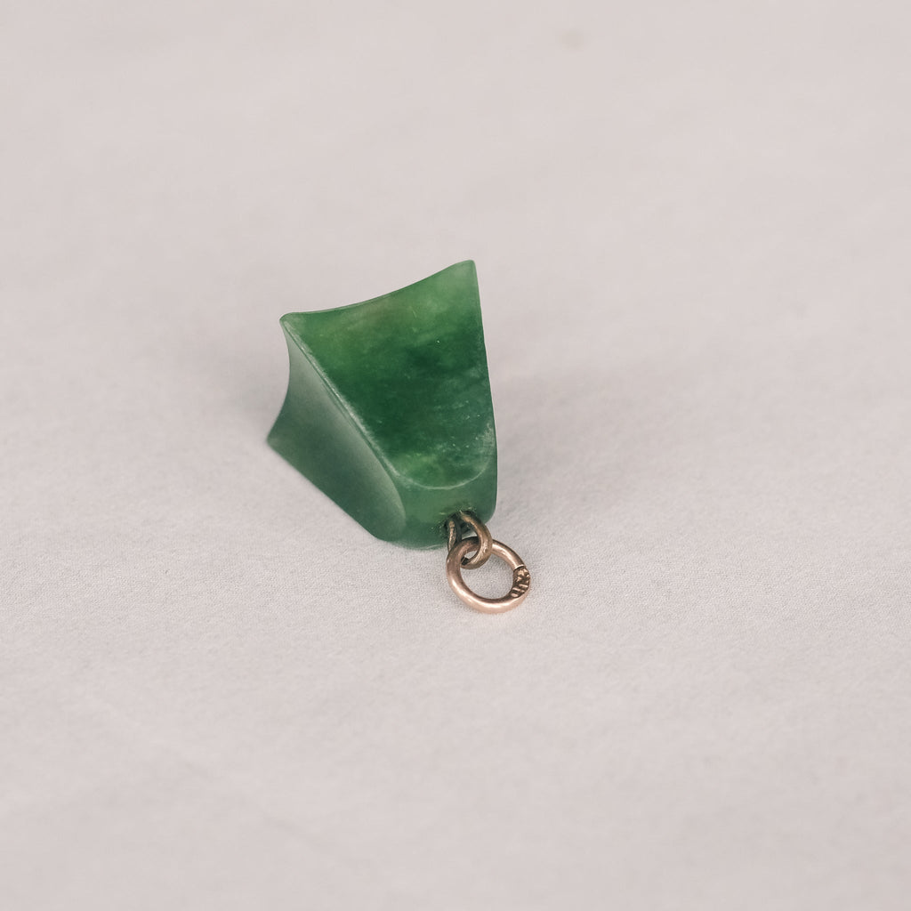 Victorian Jade Bell Charm - Lost Owl Jewelry