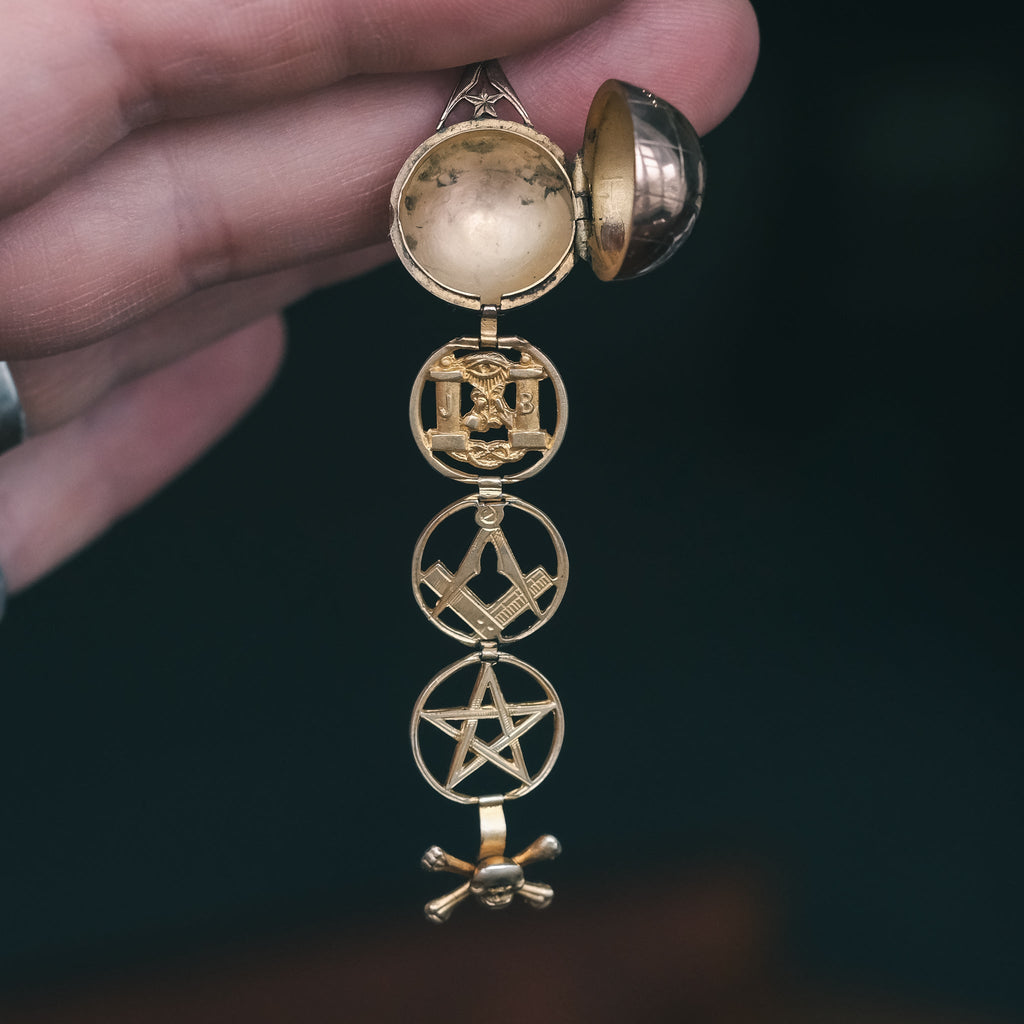 Victorian Masonic Ball Fob - Lost Owl Jewelry