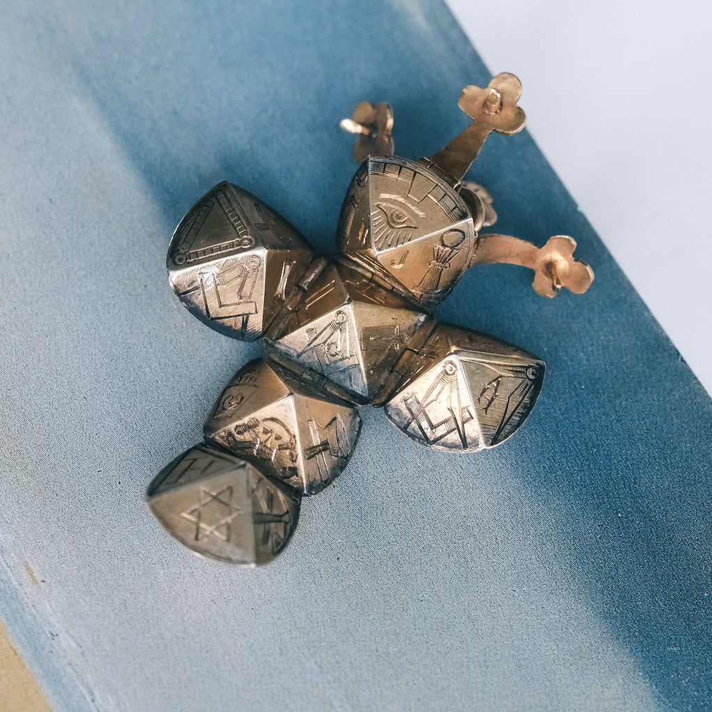 Victorian Masonic Ball Pendant - Lost Owl Jewelry