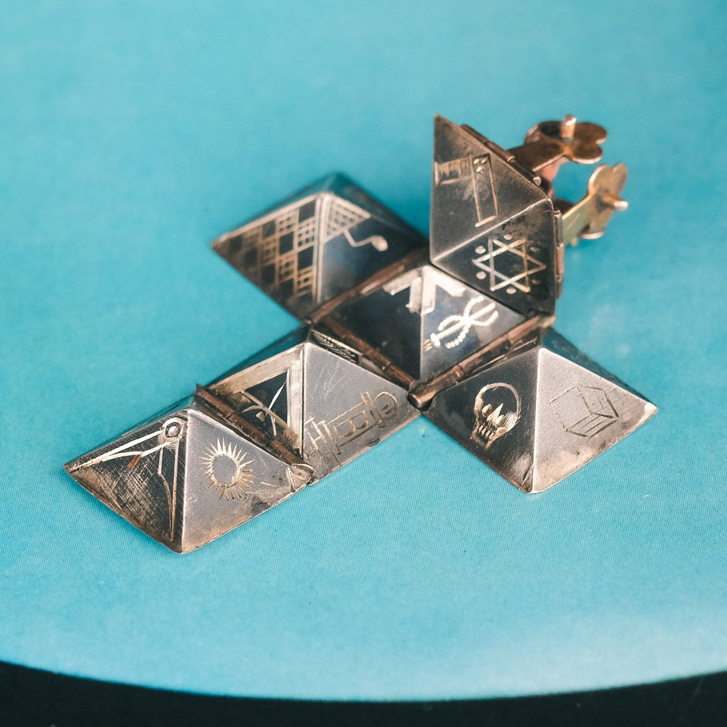 Victorian Masonic Cube Fob - Lost Owl Jewelry