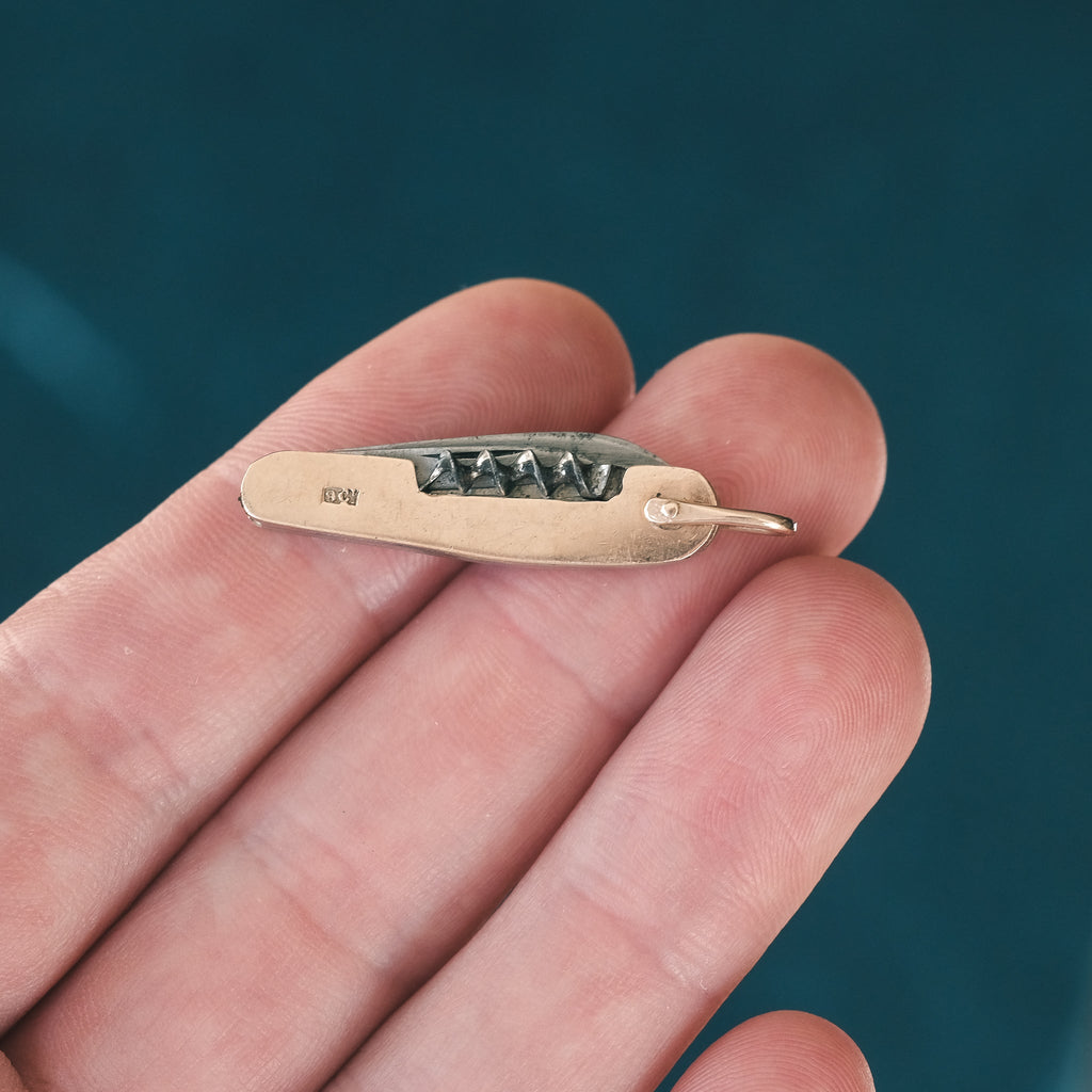 Victorian Mini Pocket Knife Pendant - Lost Owl Jewelry