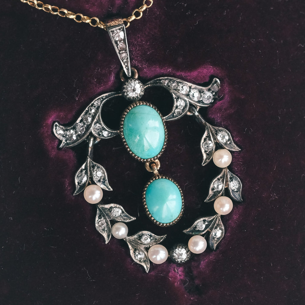 Victorian Mistletoe Garland Necklace - Lost Owl Jewelry