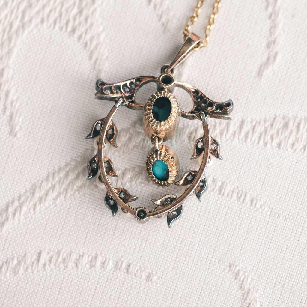 Victorian Mistletoe Garland Necklace - Lost Owl Jewelry