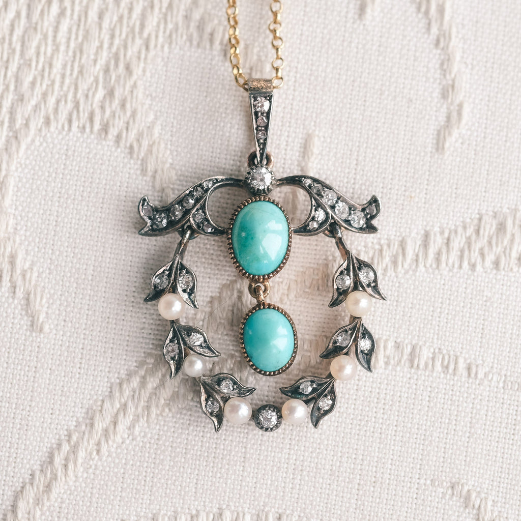 Victorian Mistletoe Garland Necklace - Lost Owl Jewelry