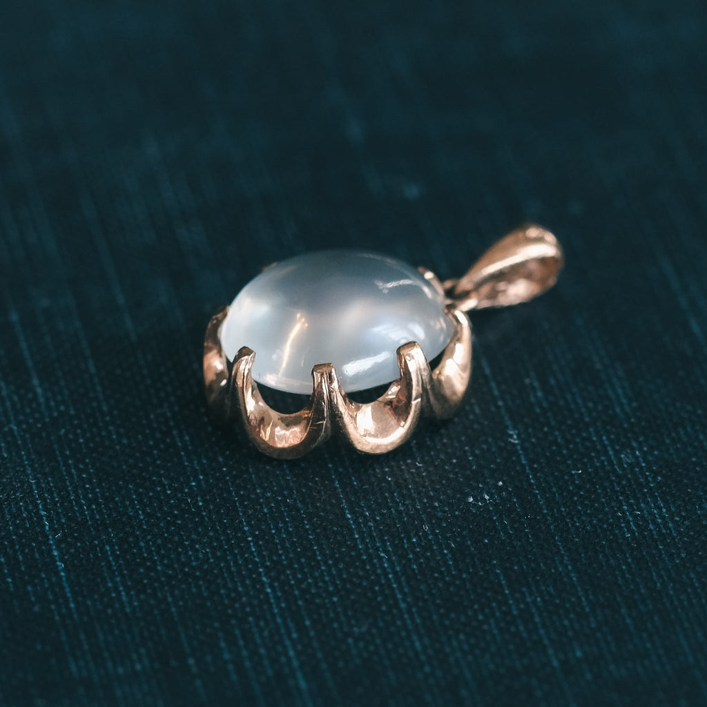 Victorian Moonstone Pendant - Lost Owl Jewelry