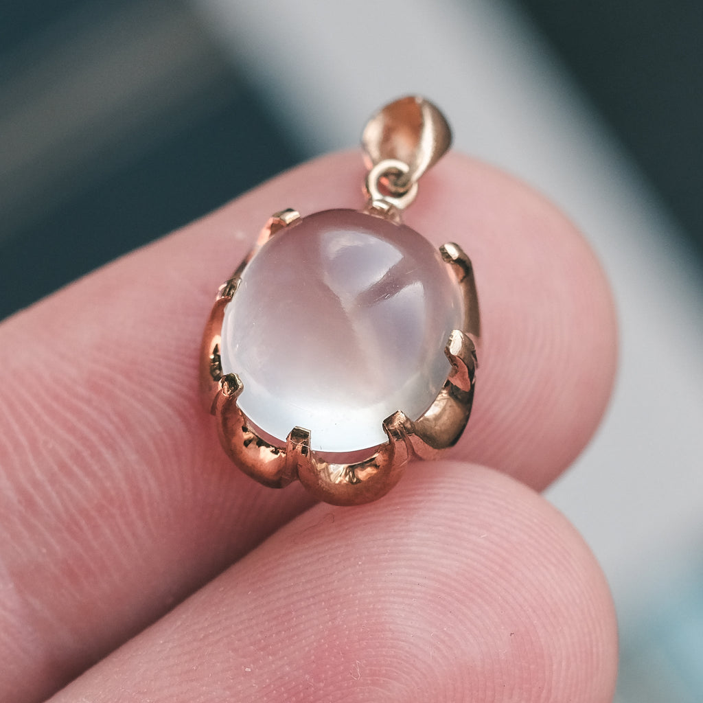 Victorian Moonstone Pendant - Lost Owl Jewelry