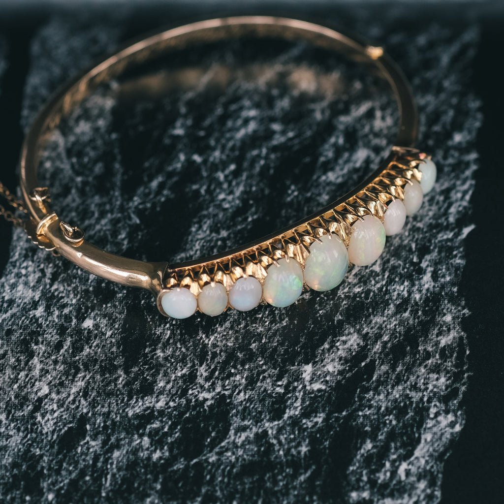 Victorian Opal Bangle - Lost Owl Jewelry