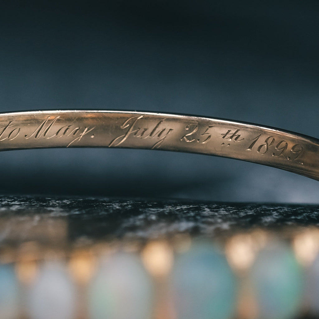 Victorian Opal Bangle - Lost Owl Jewelry