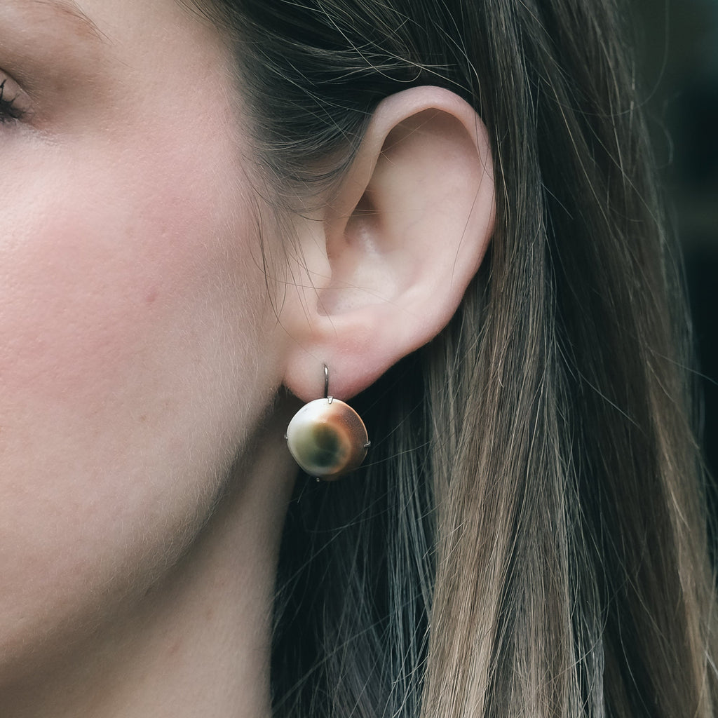 Victorian Operculum Earrings - Lost Owl Jewelry