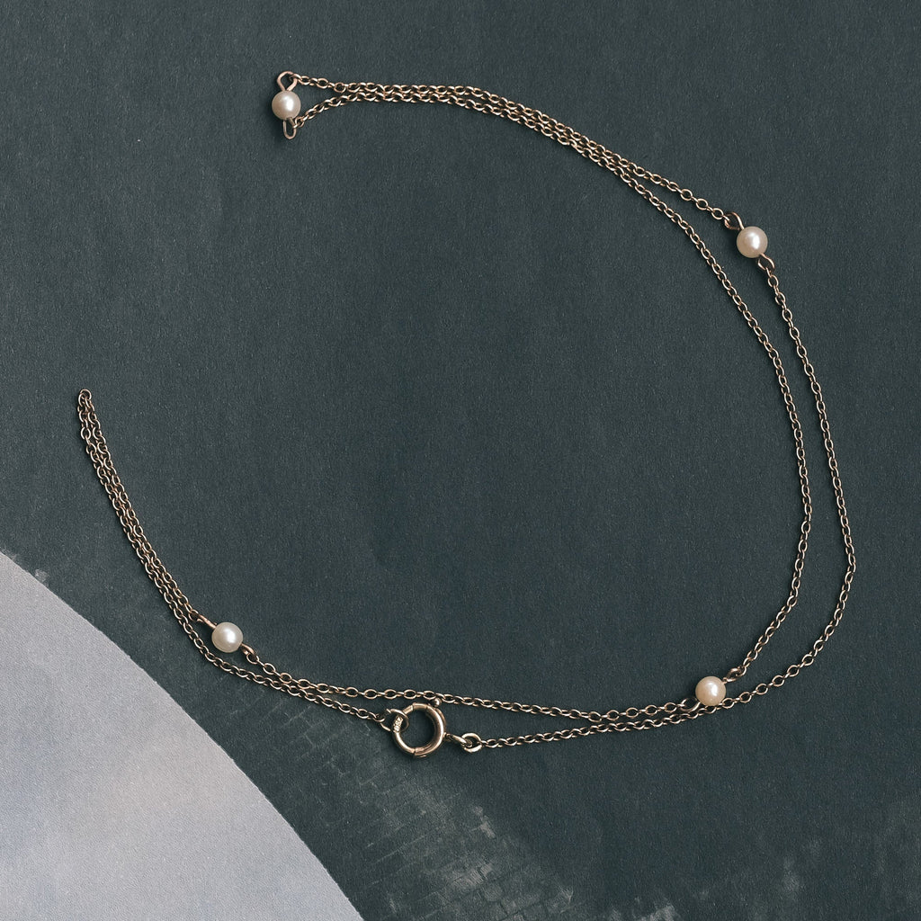 Victorian Pearl Chain Necklace - Lost Owl Jewelry
