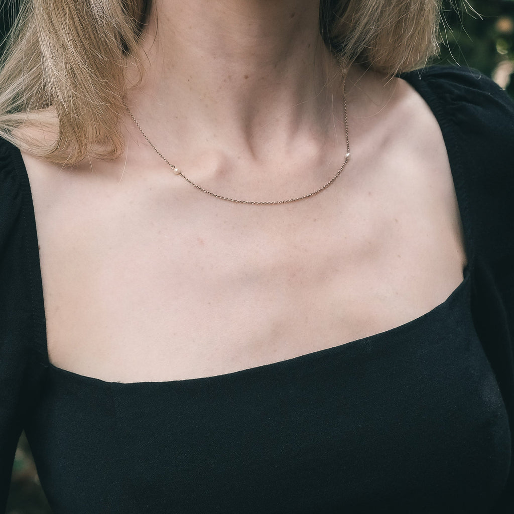 Victorian Pearl Chain Necklace - Lost Owl Jewelry