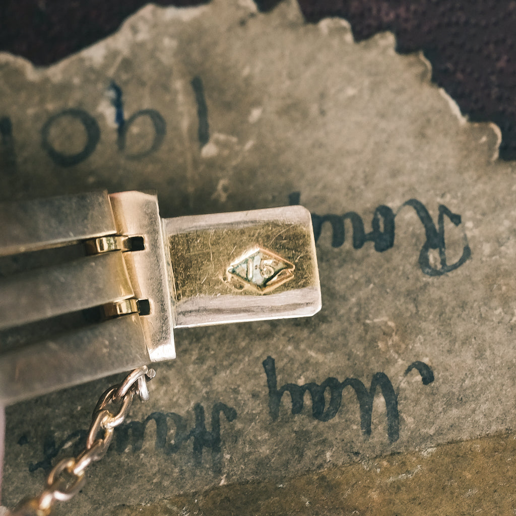 Victorian Peridot Gate Bracelet - Lost Owl Jewelry