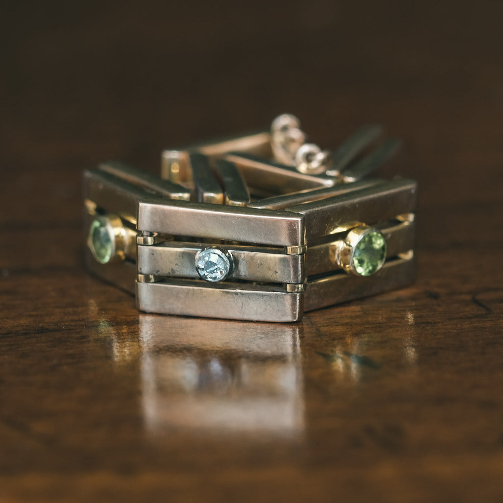 Victorian Peridot Gate Bracelet - Lost Owl Jewelry