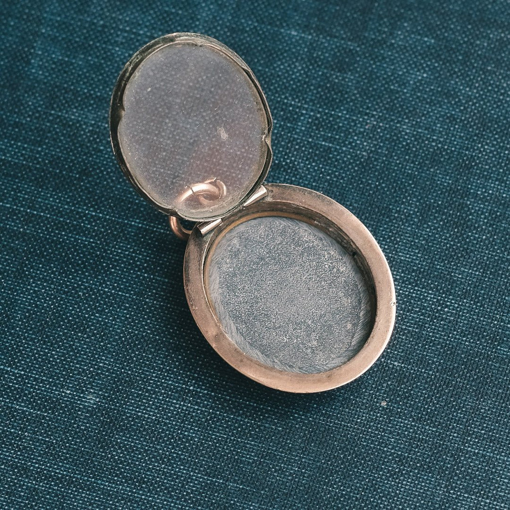 Victorian Pietra Dura Locket - Lost Owl Jewelry