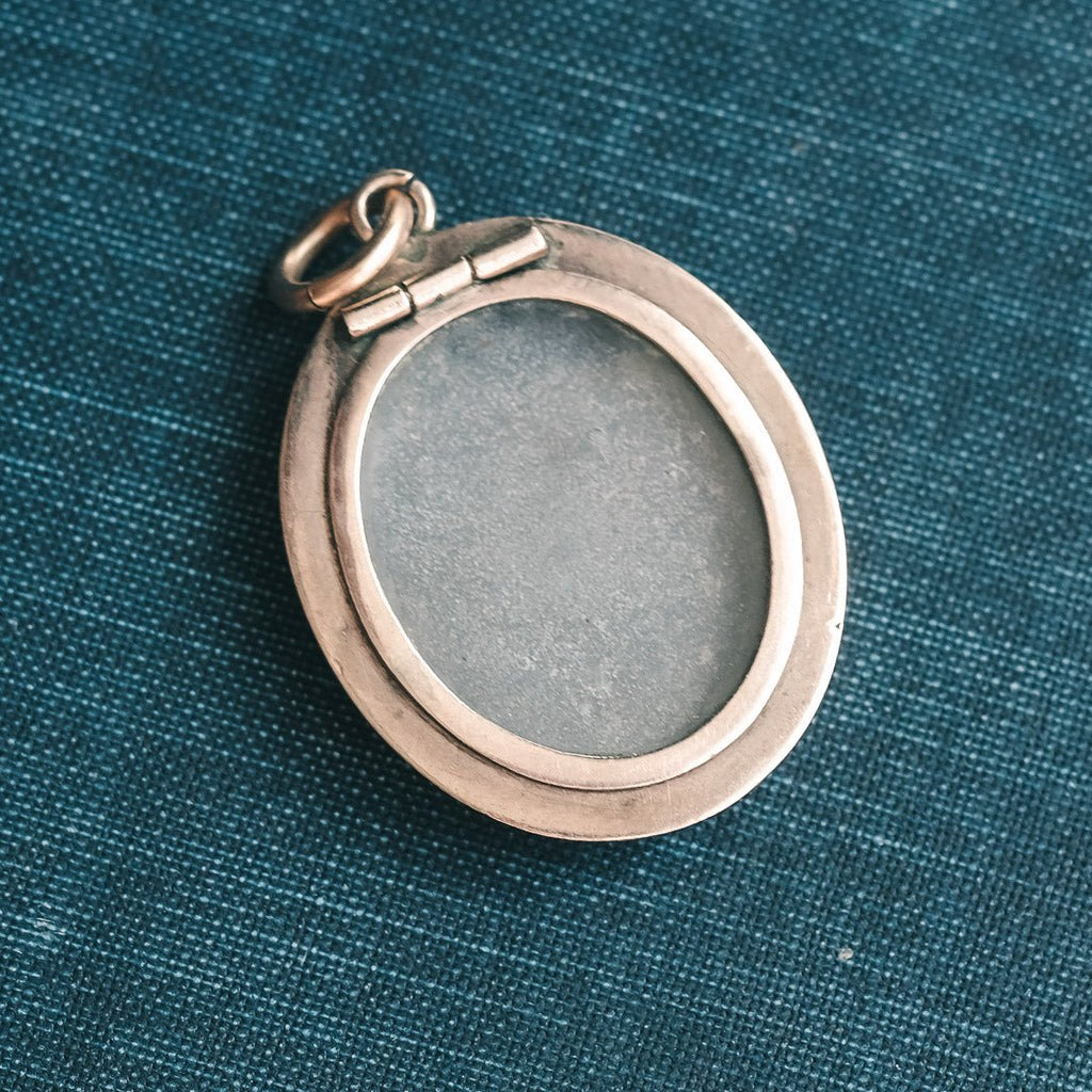 Victorian Pietra Dura Locket - Lost Owl Jewelry