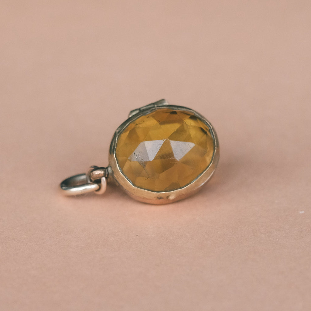 Victorian Pools of Orange Light Locket - Lost Owl Jewelry