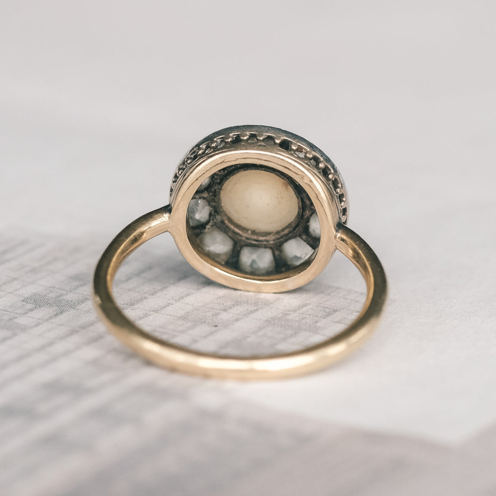 Victorian Round Cluster Ring - Lost Owl Jewelry