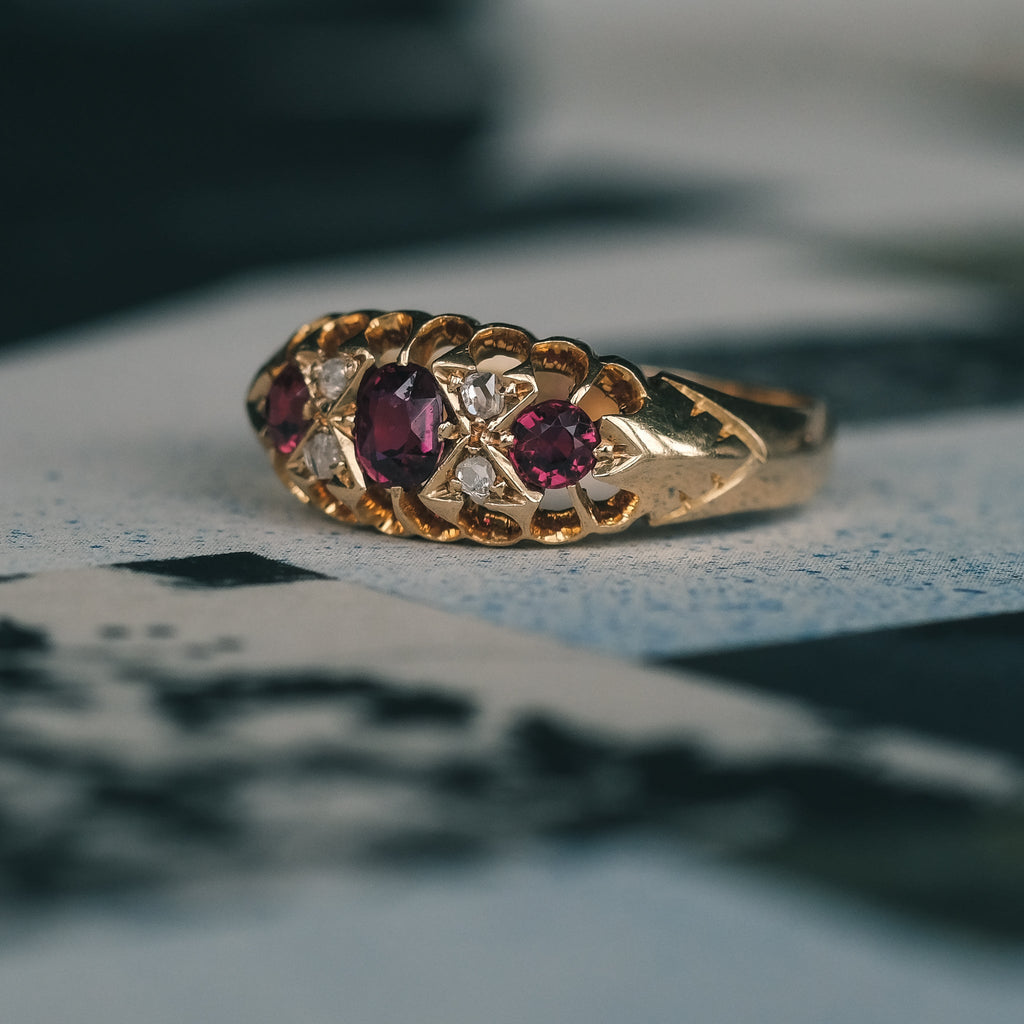 Victorian Ruby Belcher Ring - Lost Owl Jewelry