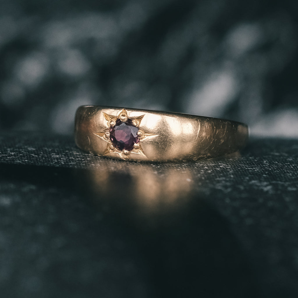 Victorian Ruby Star Ring - Lost Owl Jewelry