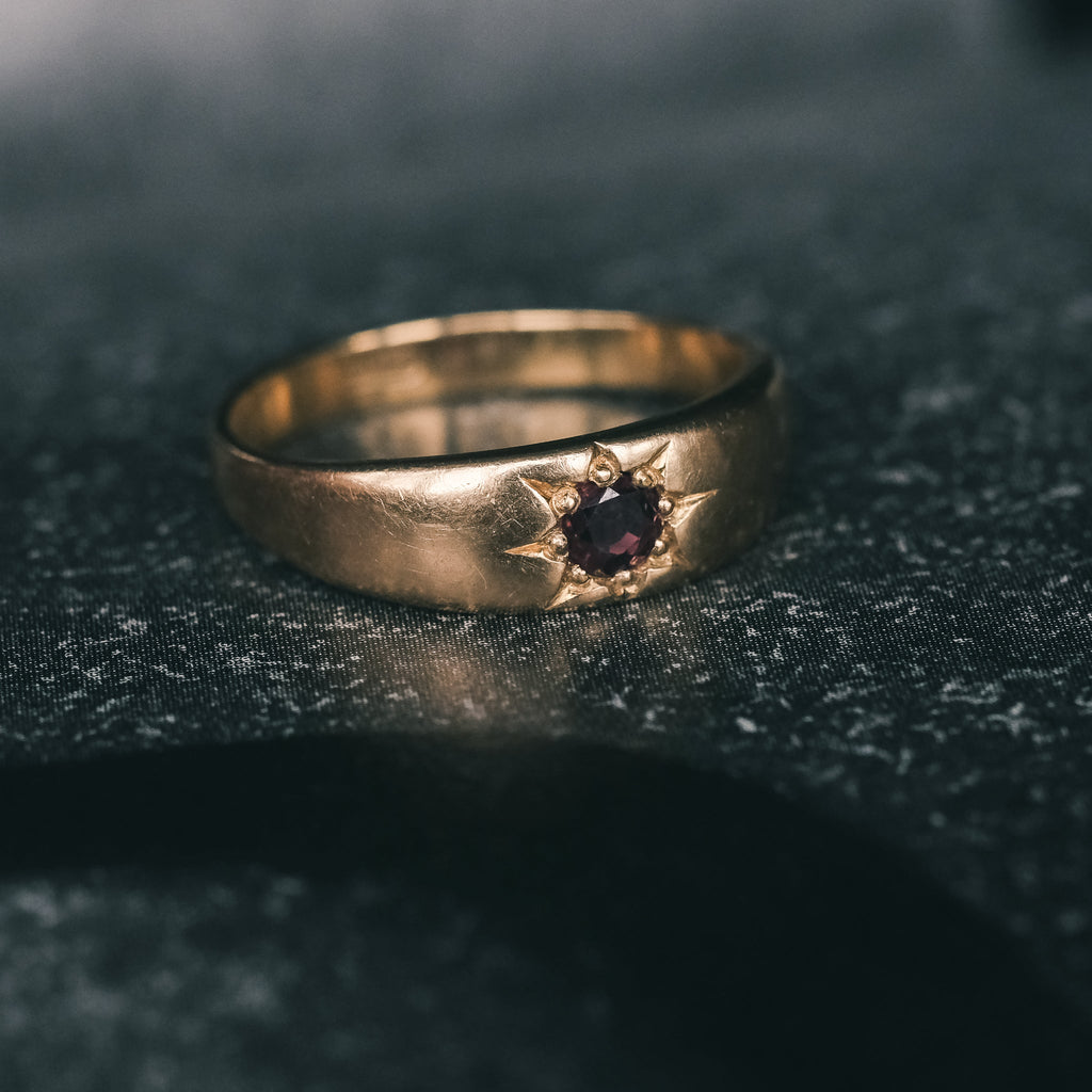 Victorian Ruby Star Ring - Lost Owl Jewelry