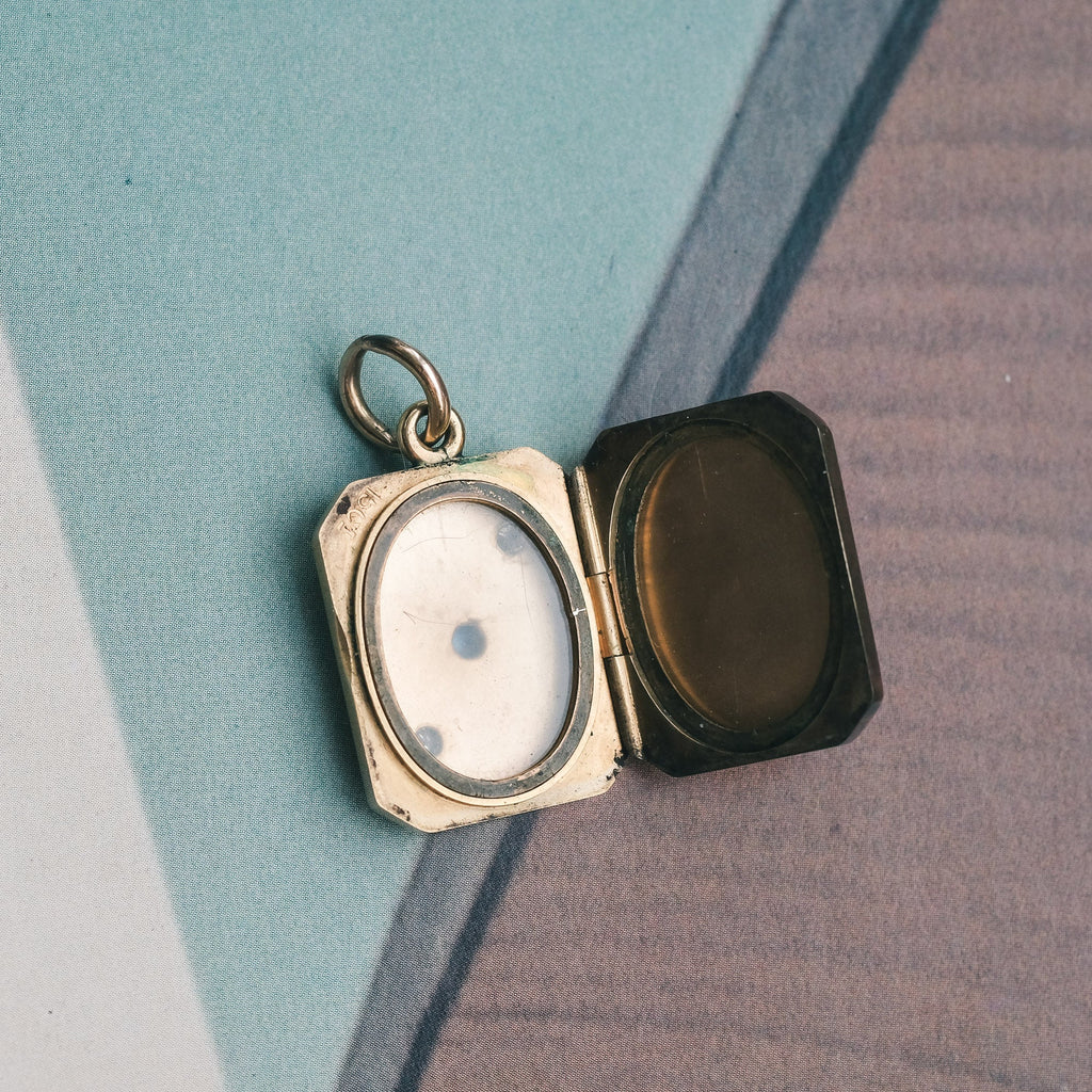 Victorian Sapphire & Diamond Locket - Lost Owl Jewelry