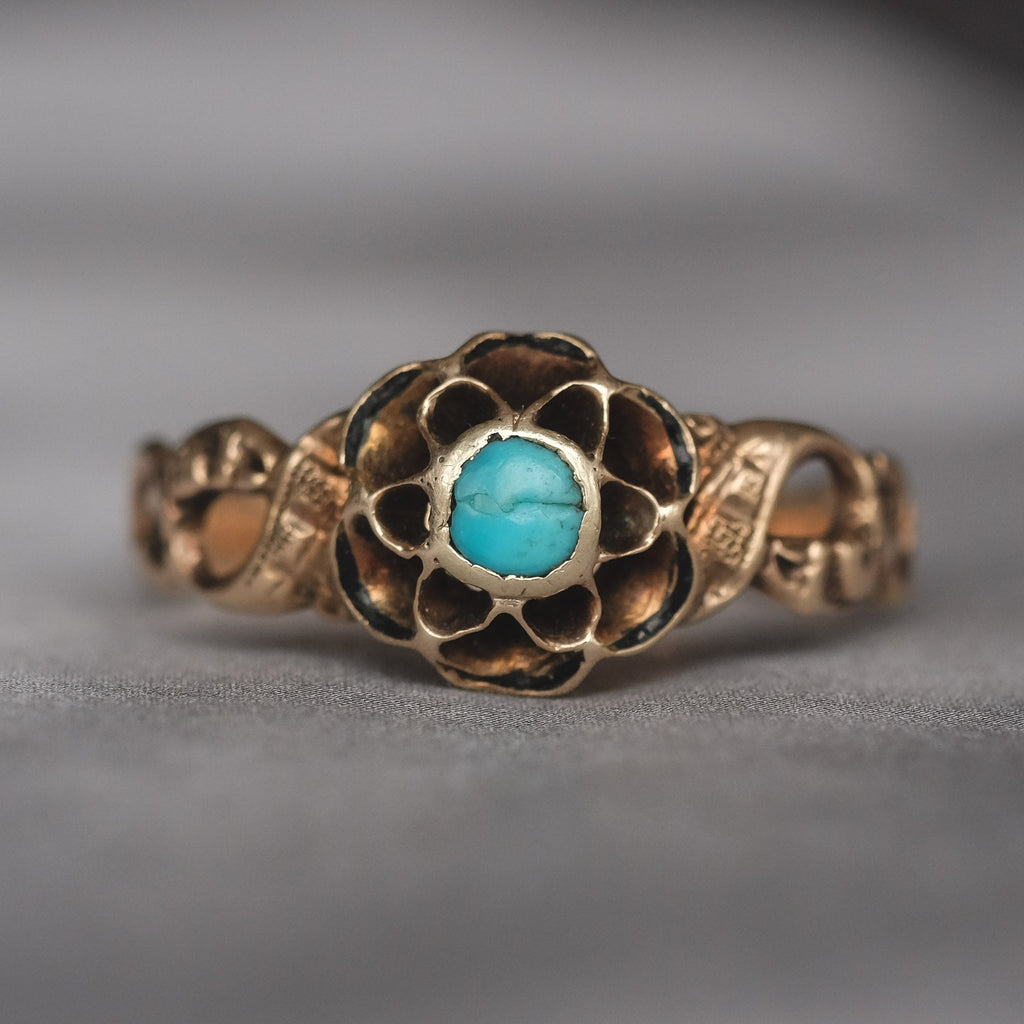Victorian Scalloped Mourning Ring - Lost Owl Jewelry