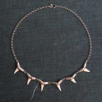 Victorian Shark Tooth Necklace - Lost Owl Jewelry