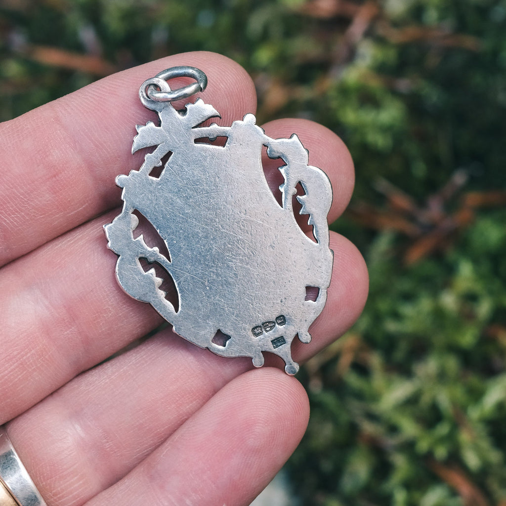 Victorian Silver Medallion - Lost Owl Jewelry